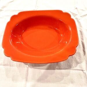 Vintage Harlequin Vibrant Orange Serving Display Dish
